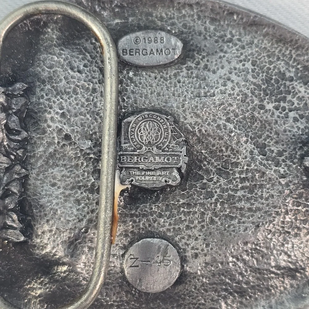 VTG American Eagle Belt Buckle Bergamot WI USA‎ Fine Art Foundry Z-45 88'